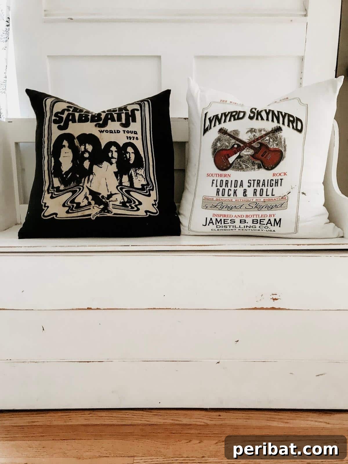 47 Inspiring DIY Throw Pillow Designs 17 A creative DIY throw pillow made from a recycled t-shirt, showcasing a unique upcycled design.
