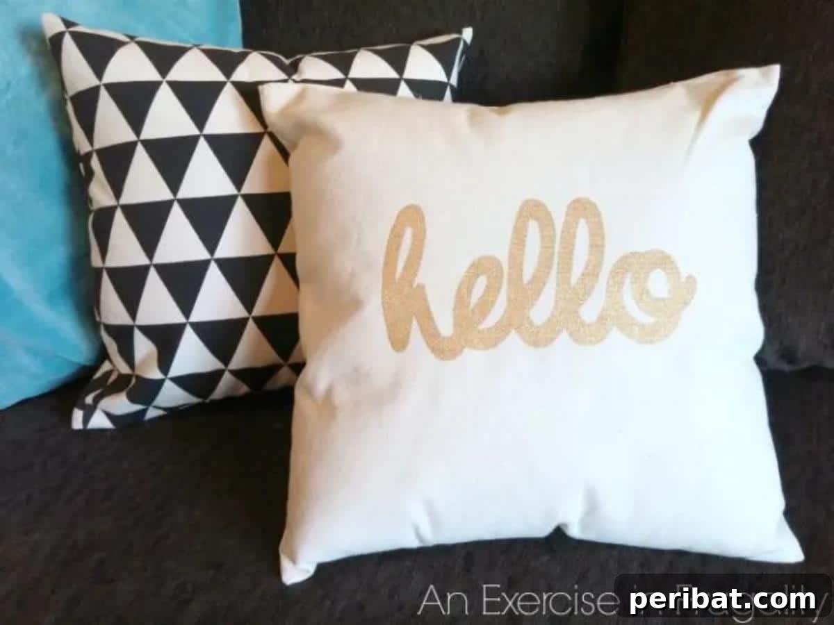 47 Inspiring DIY Throw Pillow Designs 21 Creative DIY no-sew throw pillows fashioned from a repurposed canvas bag, emphasizing budget-friendly upcycling.