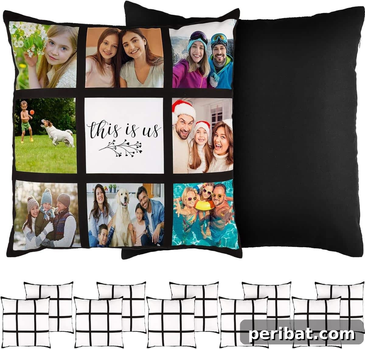 47 Inspiring DIY Throw Pillow Designs 47 A durable and customizable DIY polyester cushion cover, showcasing its versatility for home decor.