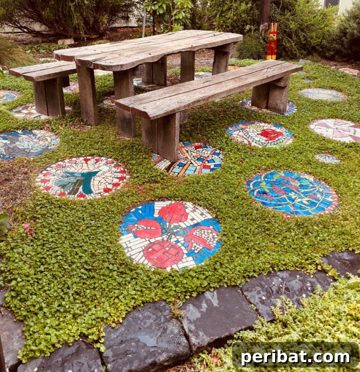 DIY Mosaic Stepping Stones