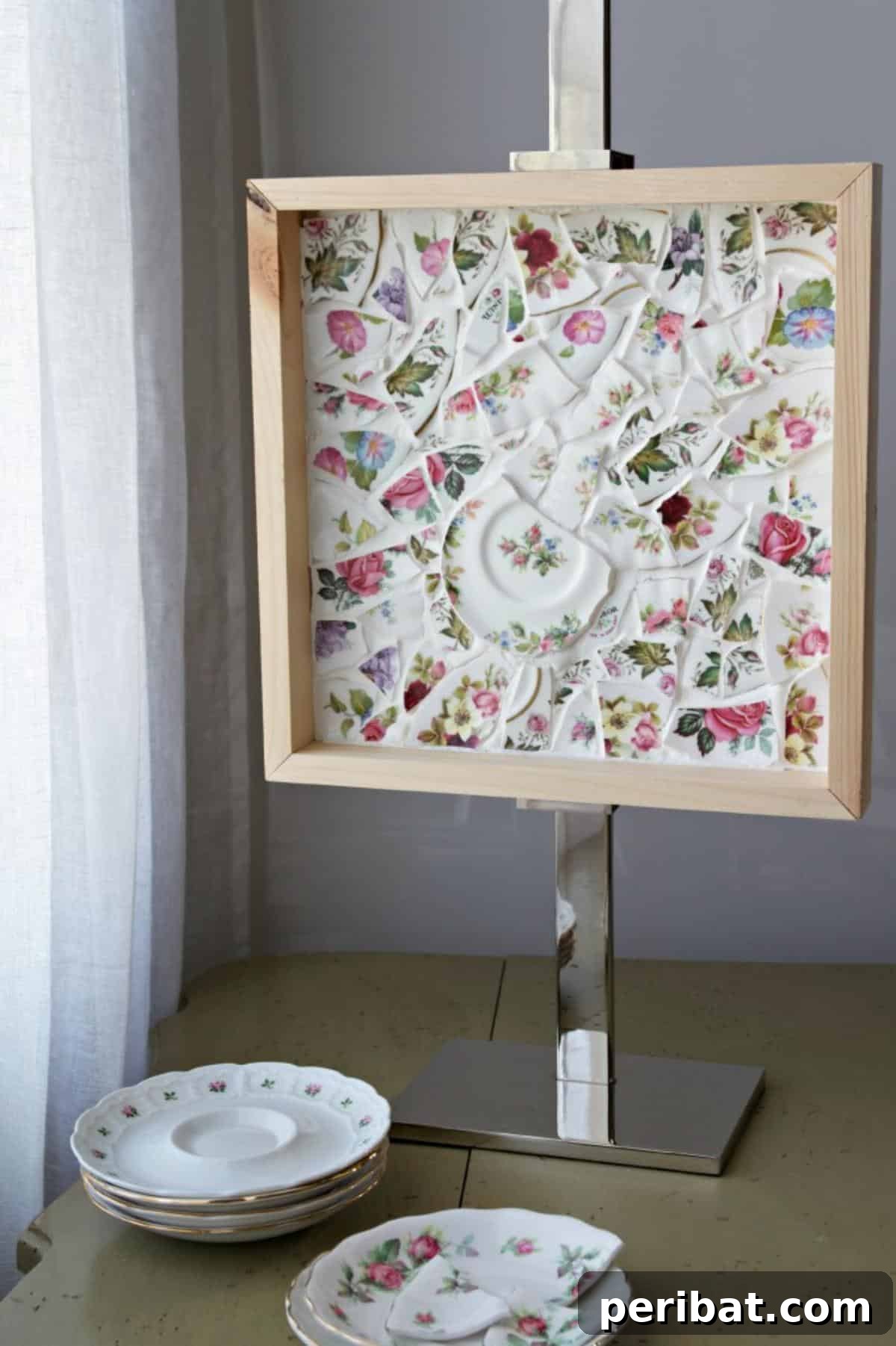 DIY Tea Saucer Mosaic
