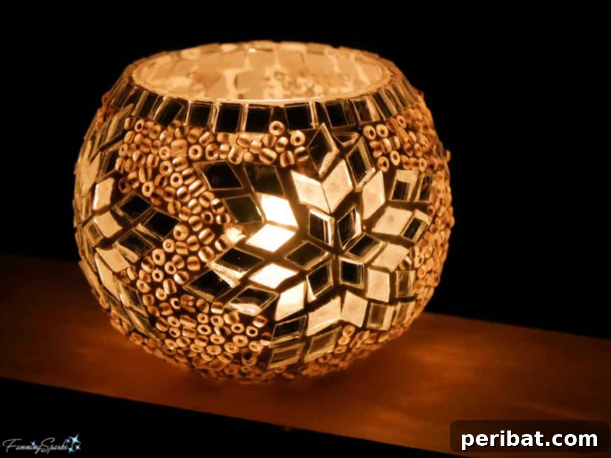 DIY Turkish Mosaic Candle Holder