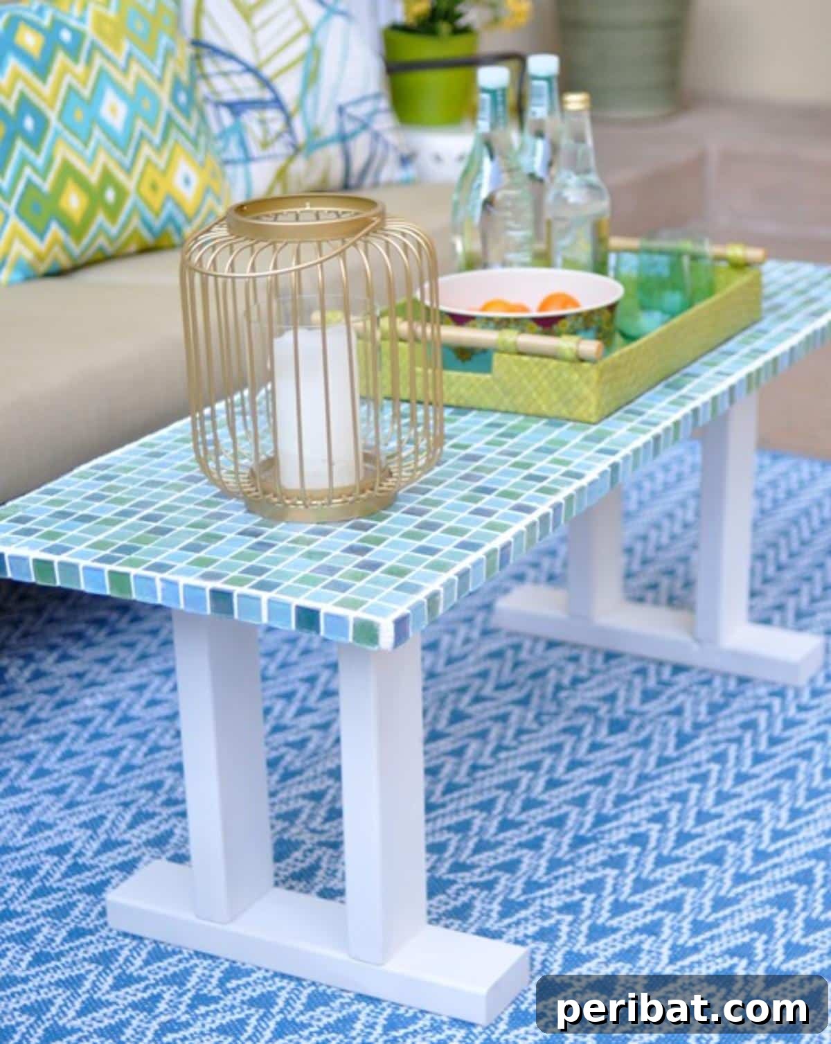 DIY Tile Outdoor Table