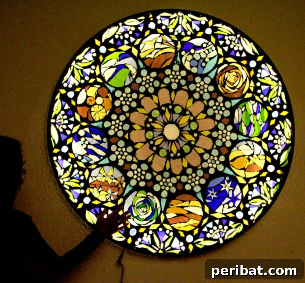 Stained Glass Mosaic Wall Light