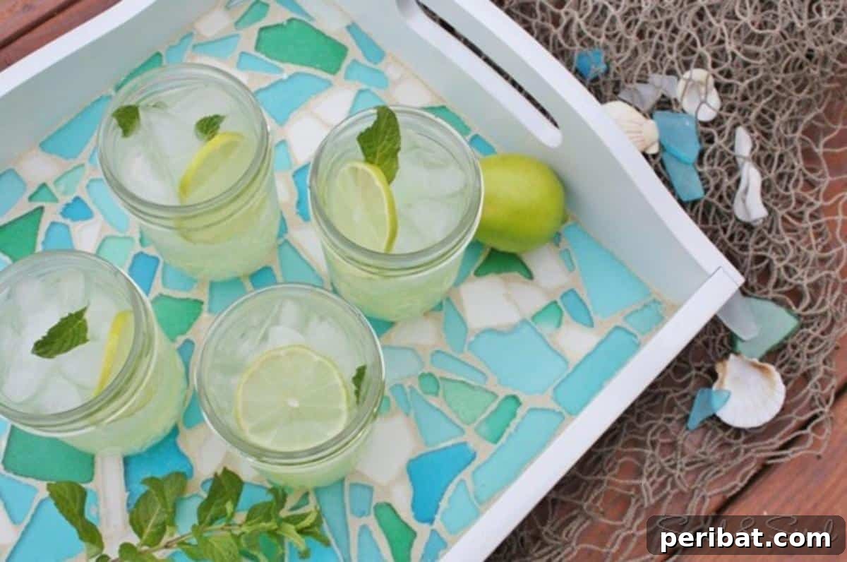 Sea Glass Mosaic Tray