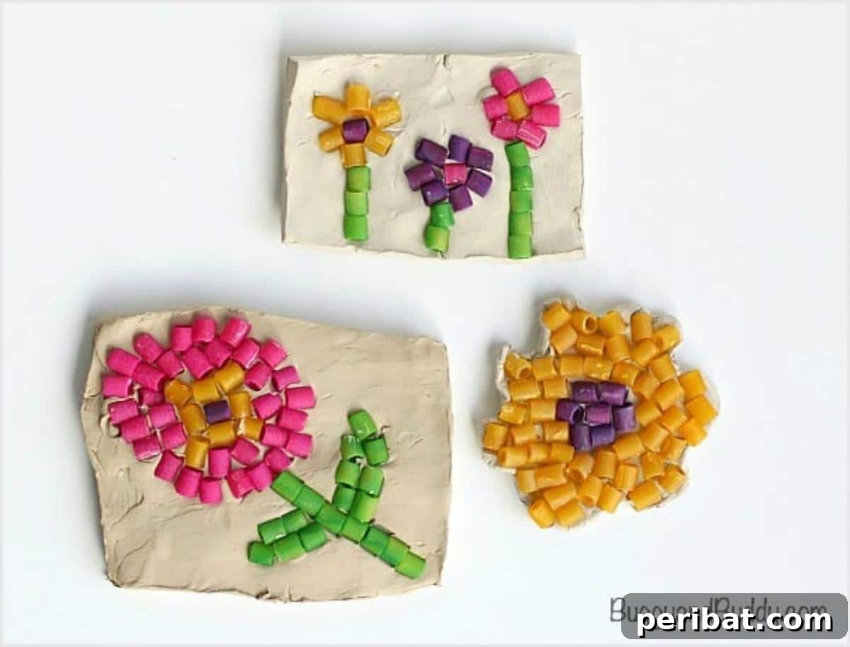 Pasta Mosaic Art Project for Kids
