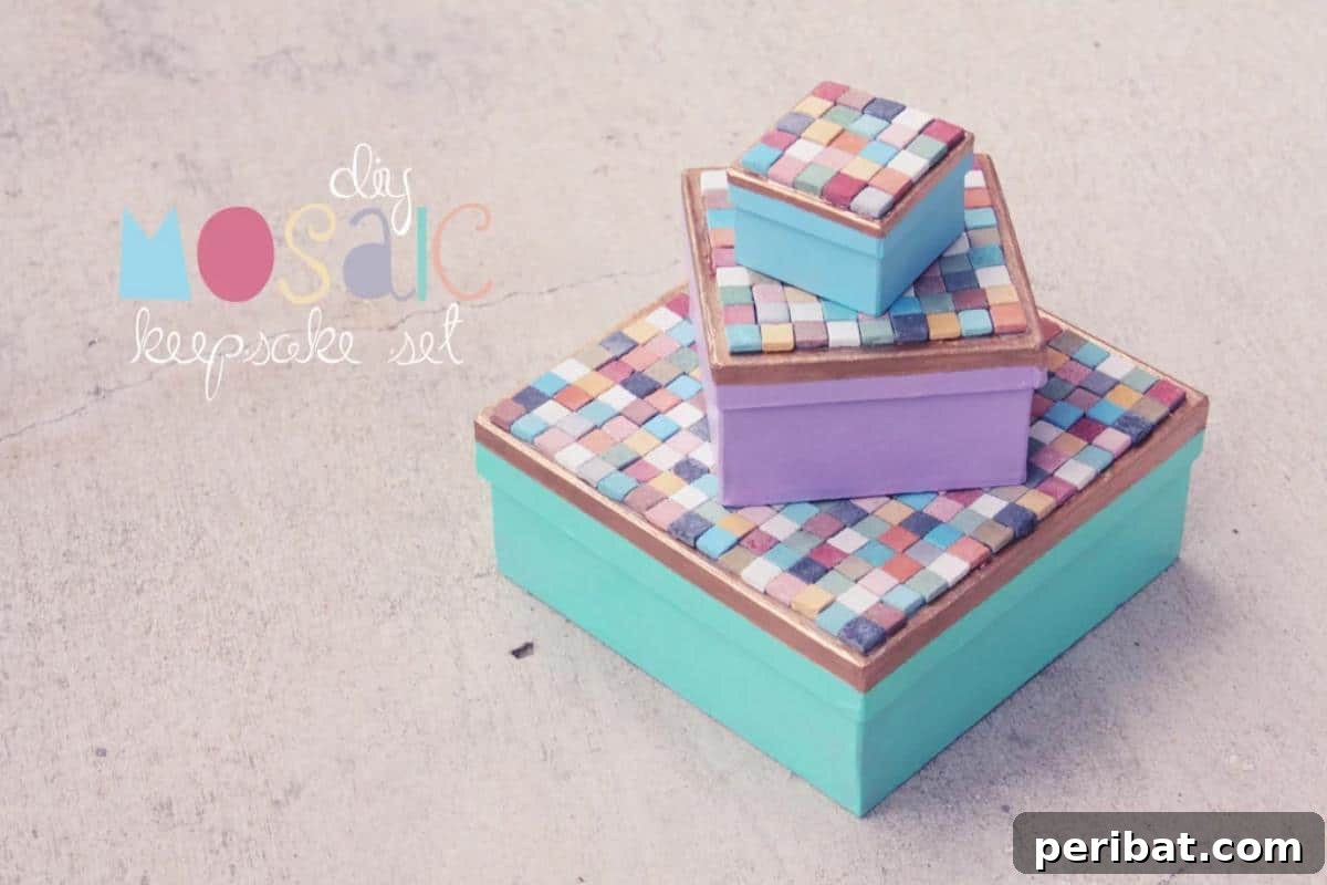 DIY Mosaic Keepsake Boxes