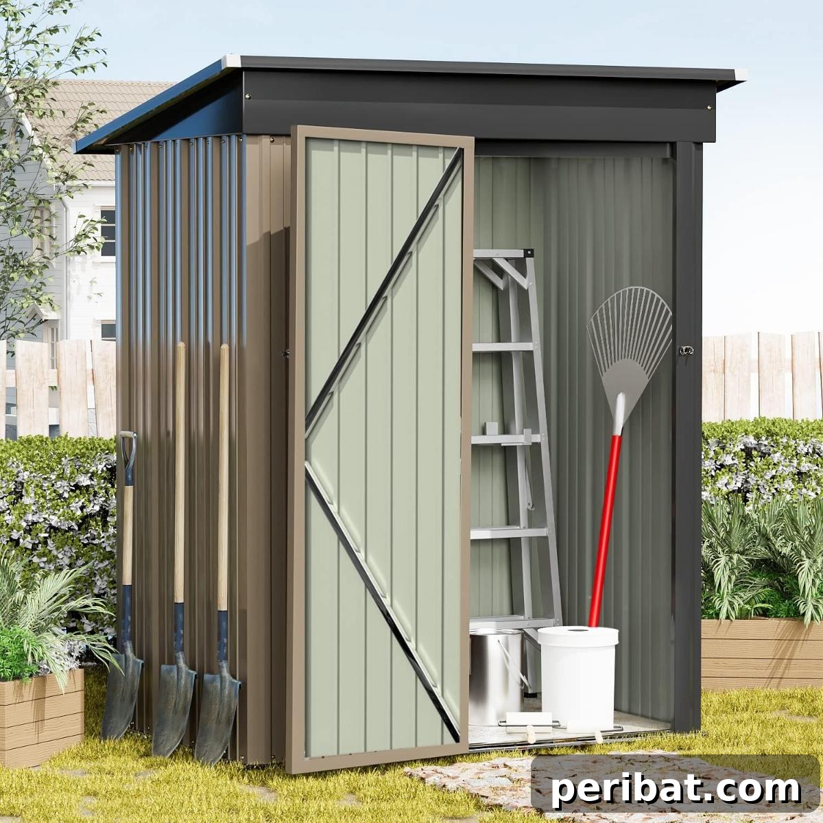 35 DIY Garden Retreats and Shed Projects 18 Metal Outdoor Storage Shed