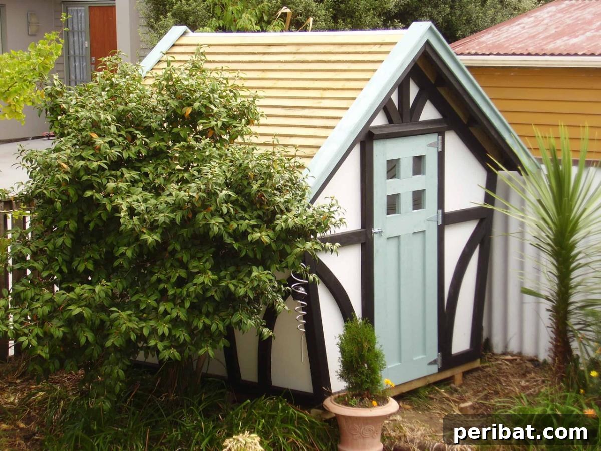 35 DIY Garden Retreats and Shed Projects 7 8×7 Tudor-Style Garden Shed