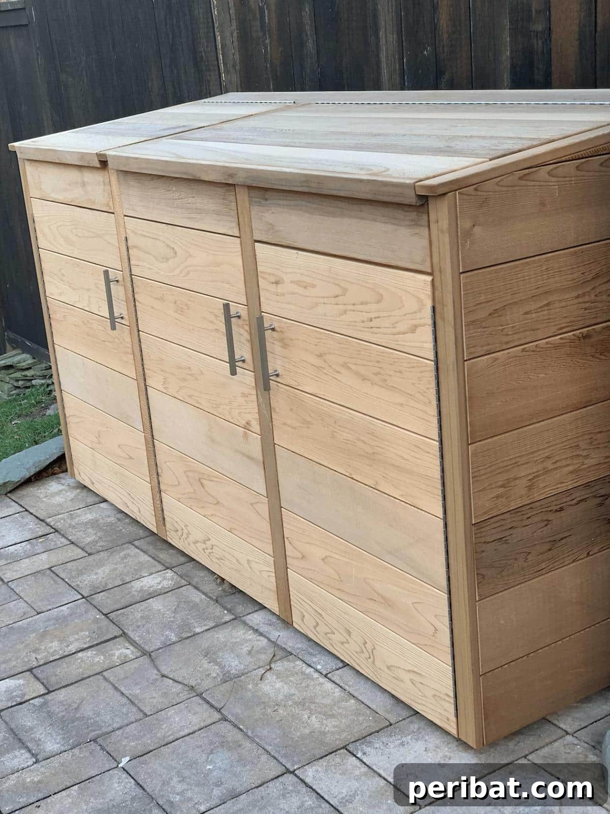 35 DIY Garden Retreats and Shed Projects 8 Clear Cedar Trash Enclosure