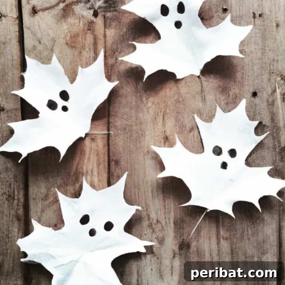 Nature's Masterpiece: 44 Creative DIY Leaf Art Projects 14 Spooky Ghost Leaf Crafts