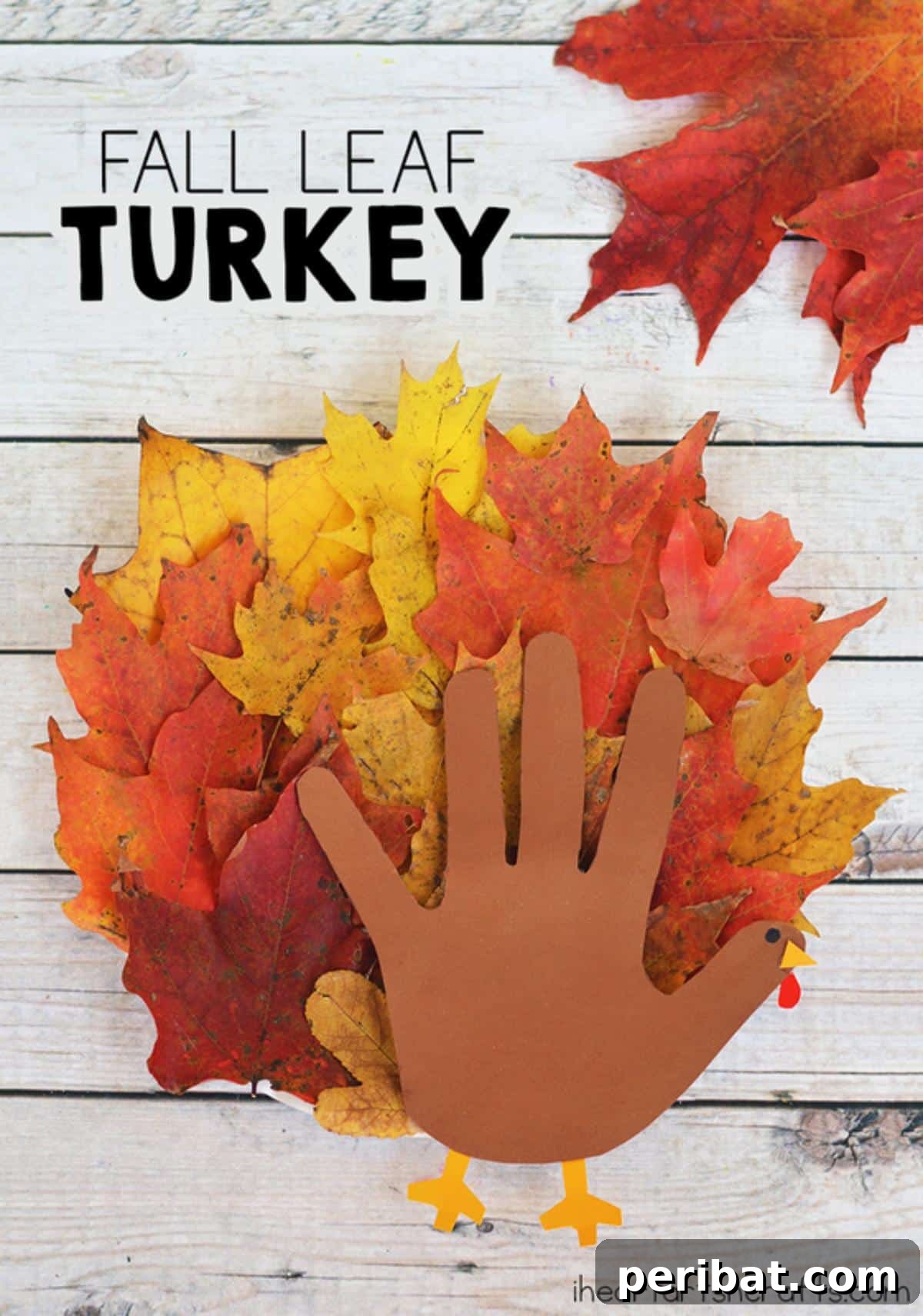 Nature's Masterpiece: 44 Creative DIY Leaf Art Projects 21 Fall Leaf Handprint Turkey Craft