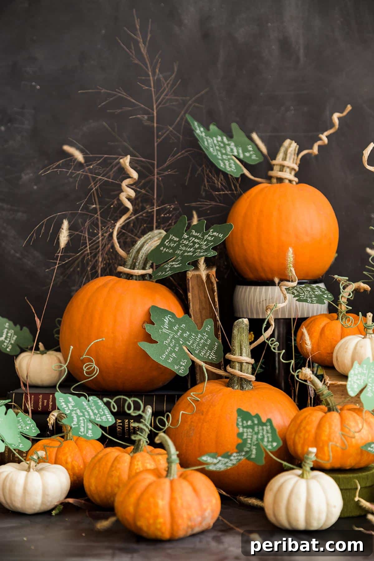 Nature's Masterpiece: 44 Creative DIY Leaf Art Projects 22 Pumpkin Leaf Thank You Cards