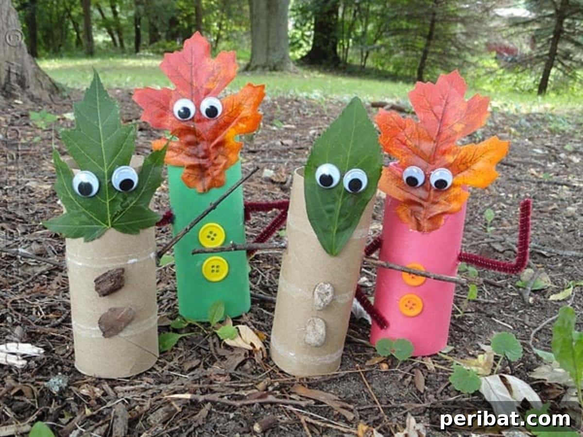 Nature's Masterpiece: 44 Creative DIY Leaf Art Projects 24 Fall Leaf Finger Puppets