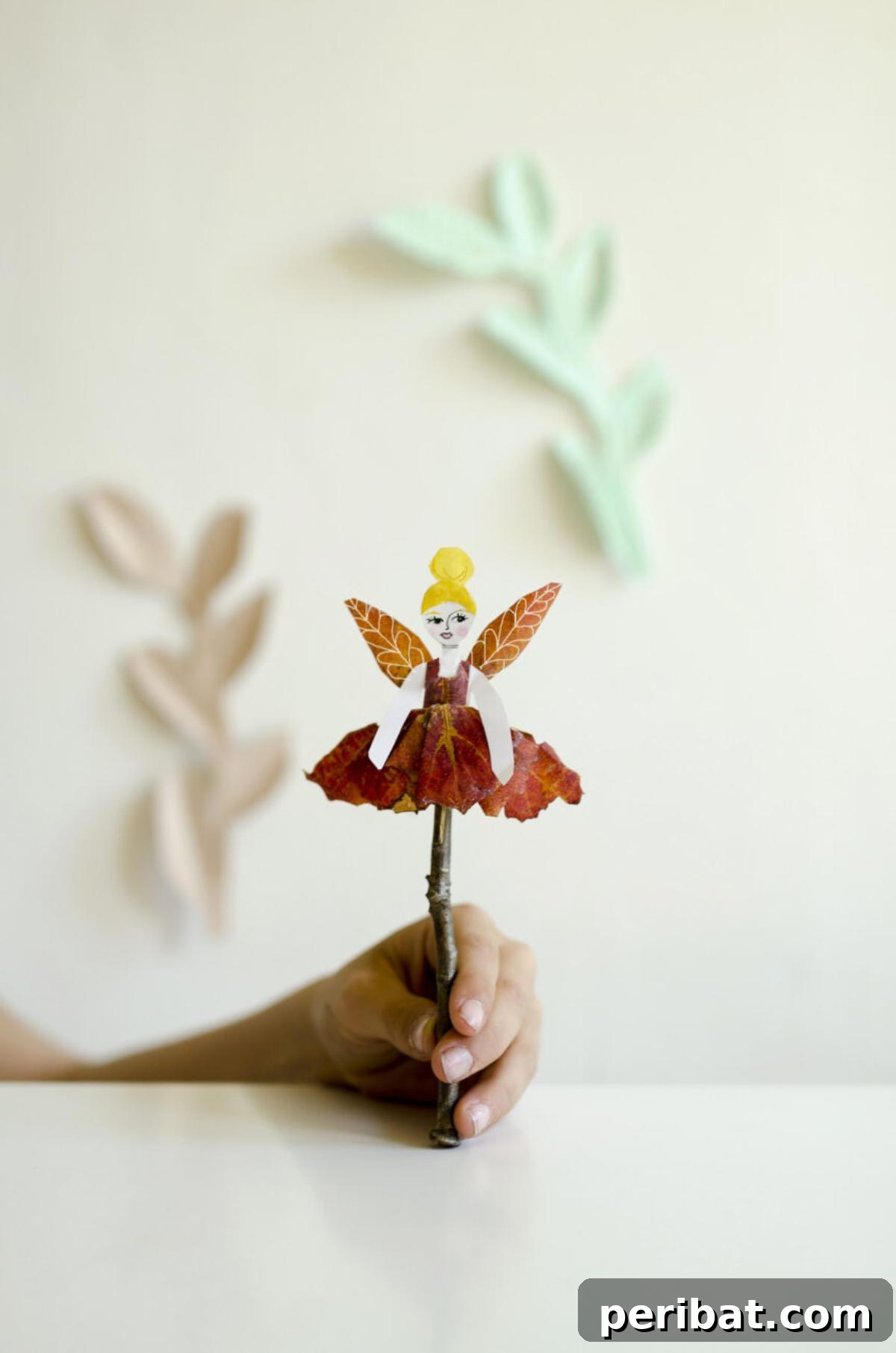 Nature's Masterpiece: 44 Creative DIY Leaf Art Projects 28 Fairy Leaf Puppet