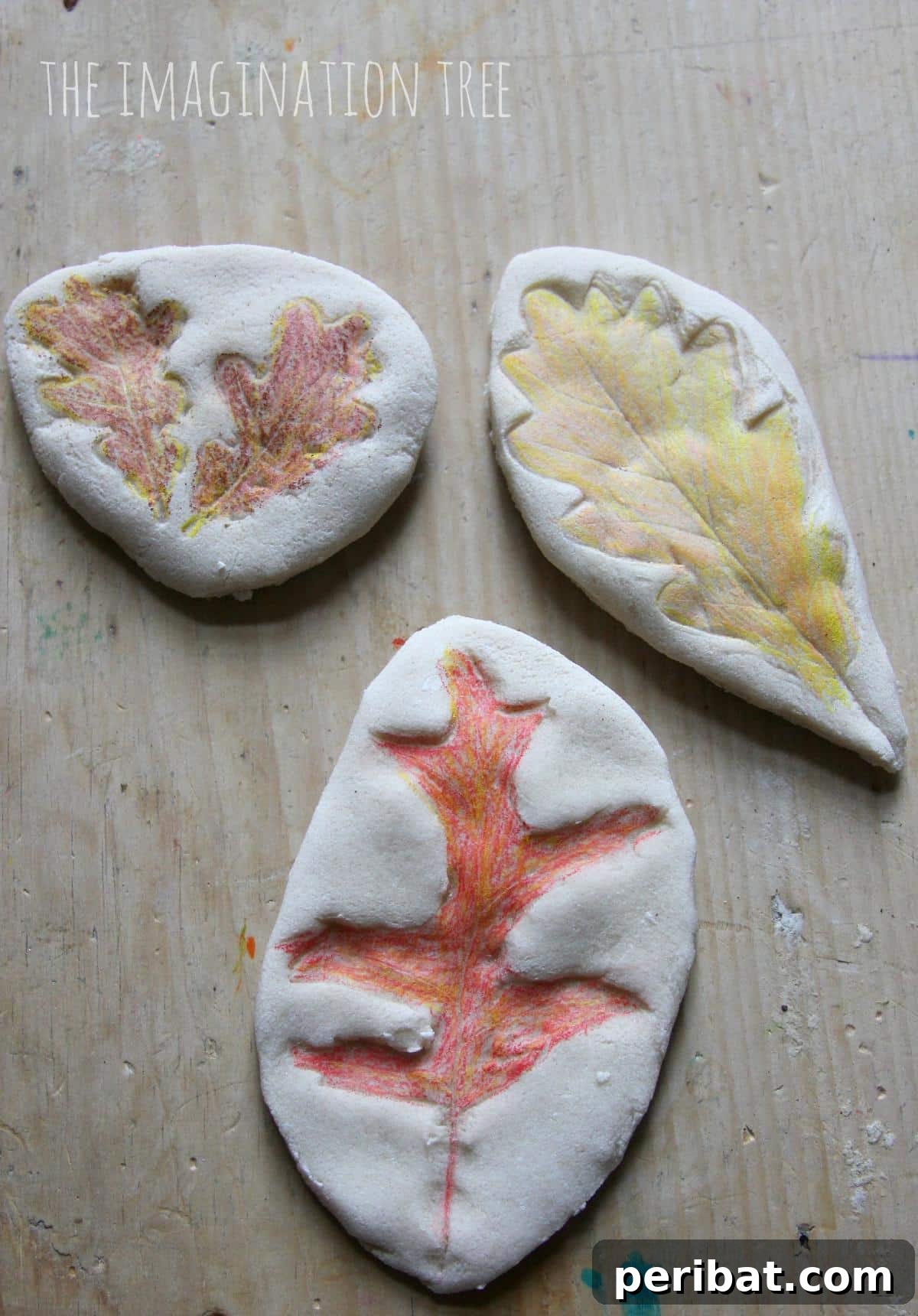 Nature's Masterpiece: 44 Creative DIY Leaf Art Projects 29 Colored Salt Dough Leaf Impressions