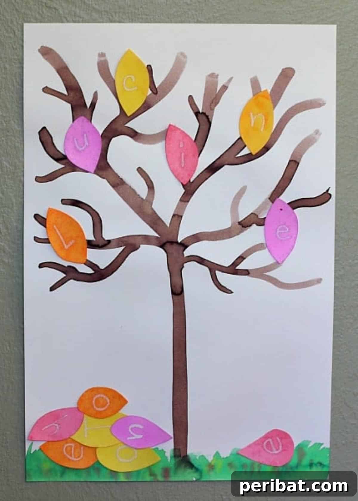 Nature's Masterpiece: 44 Creative DIY Leaf Art Projects 30 Mystery Letter Tree