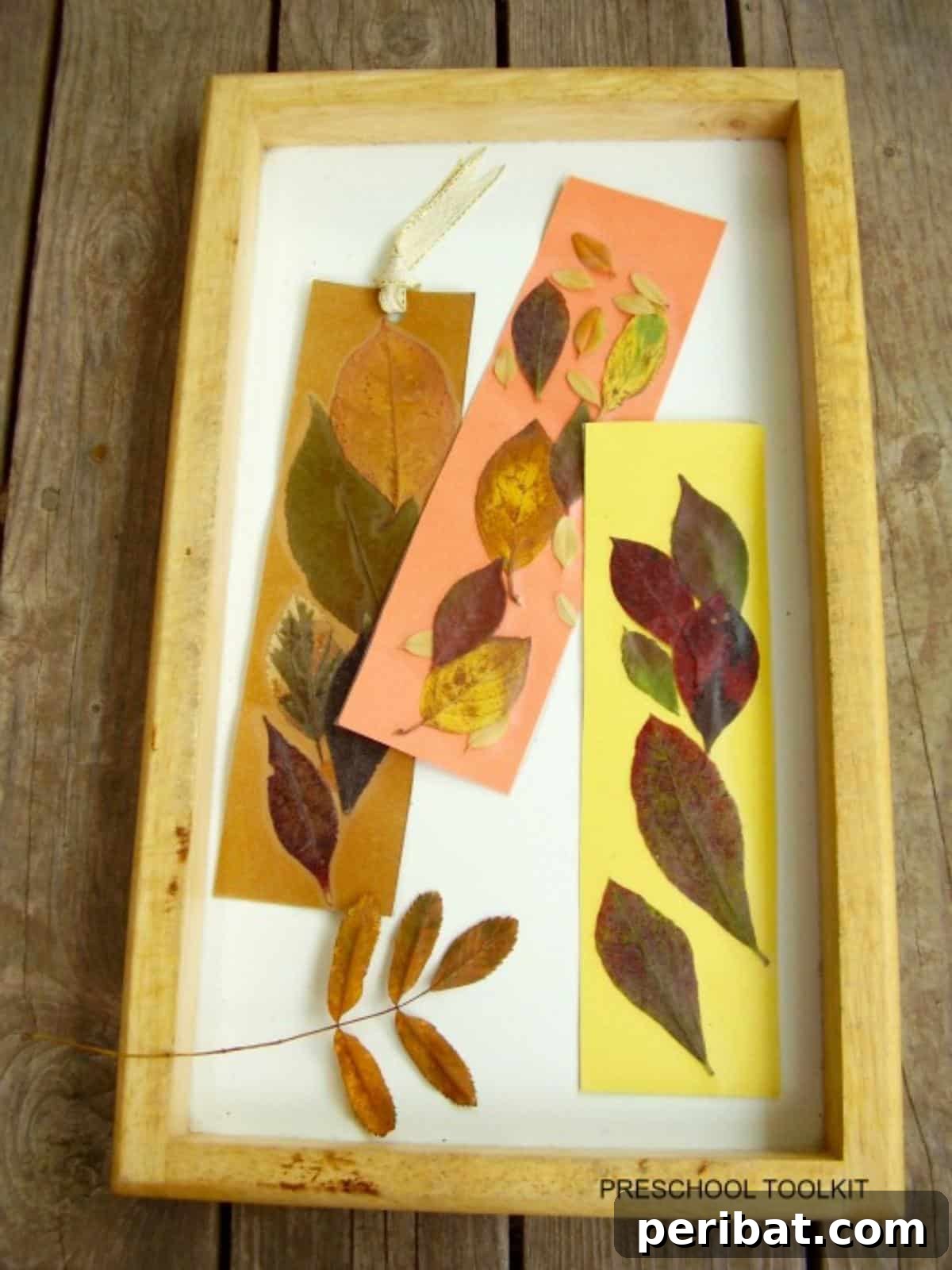 Nature's Masterpiece: 44 Creative DIY Leaf Art Projects 39 Fall Leaves Bookmark Craft for Kids