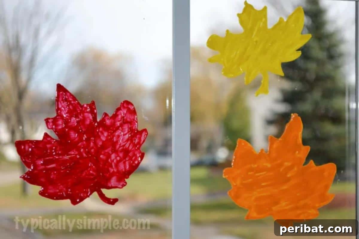 Nature's Masterpiece: 44 Creative DIY Leaf Art Projects 40 DIY Window Clings