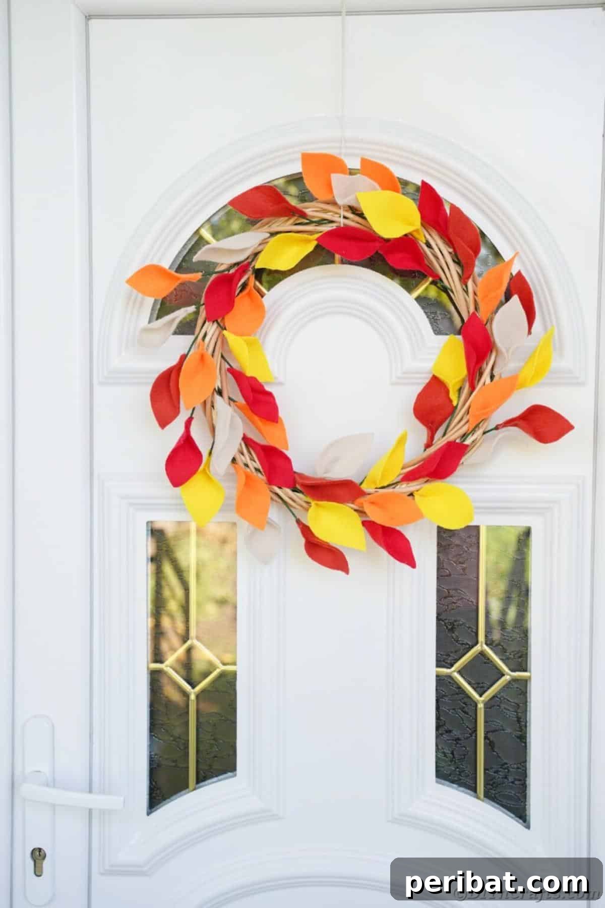 Nature's Masterpiece: 44 Creative DIY Leaf Art Projects 5 Fast and Easy Fall Felt Leaf Wreath Dollar Store Craft