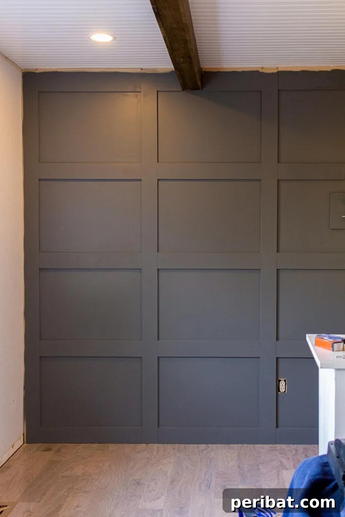 DIY Square Paneled Wall Molding