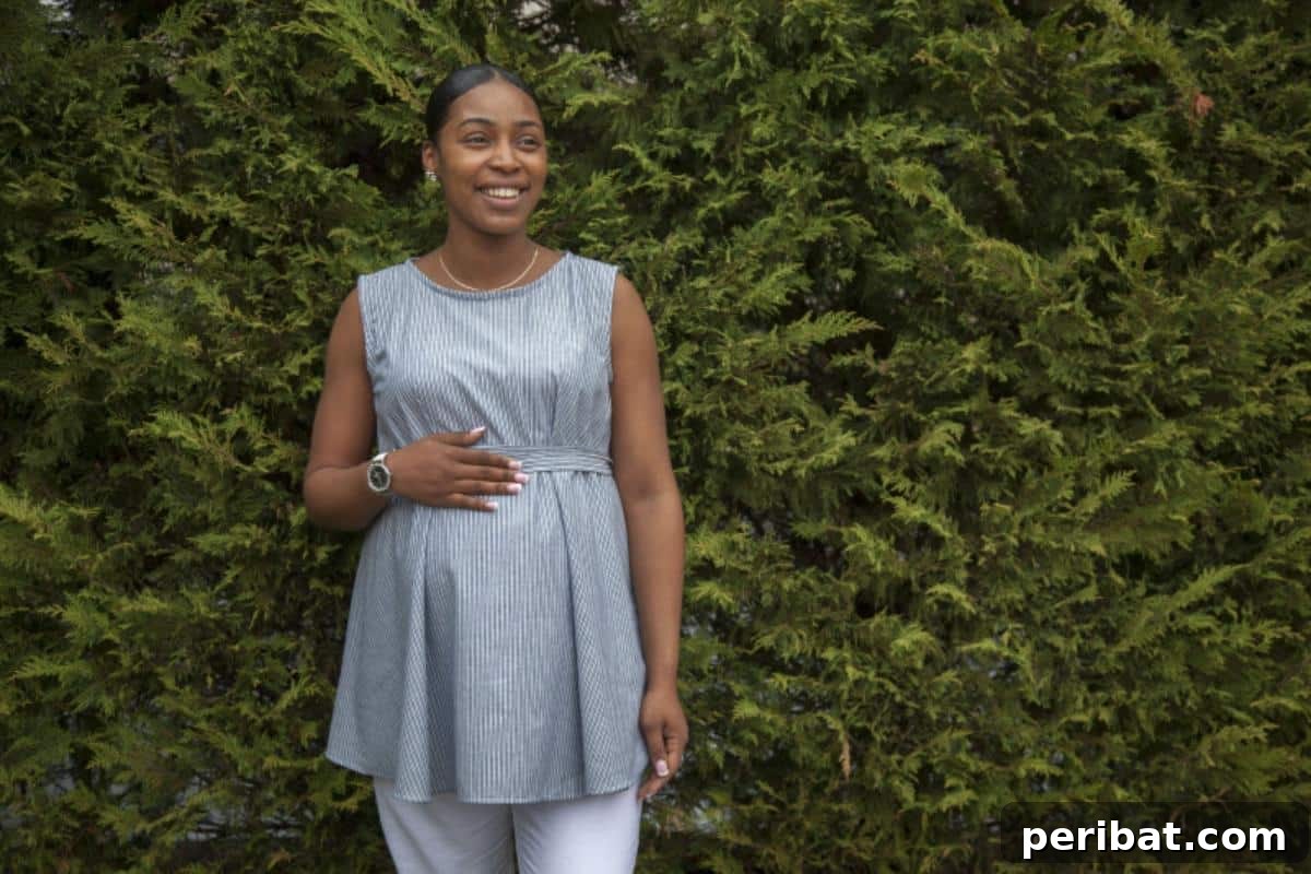 34 Stylish Maternity Sewing Patterns 7 Olea Maternity Shirt