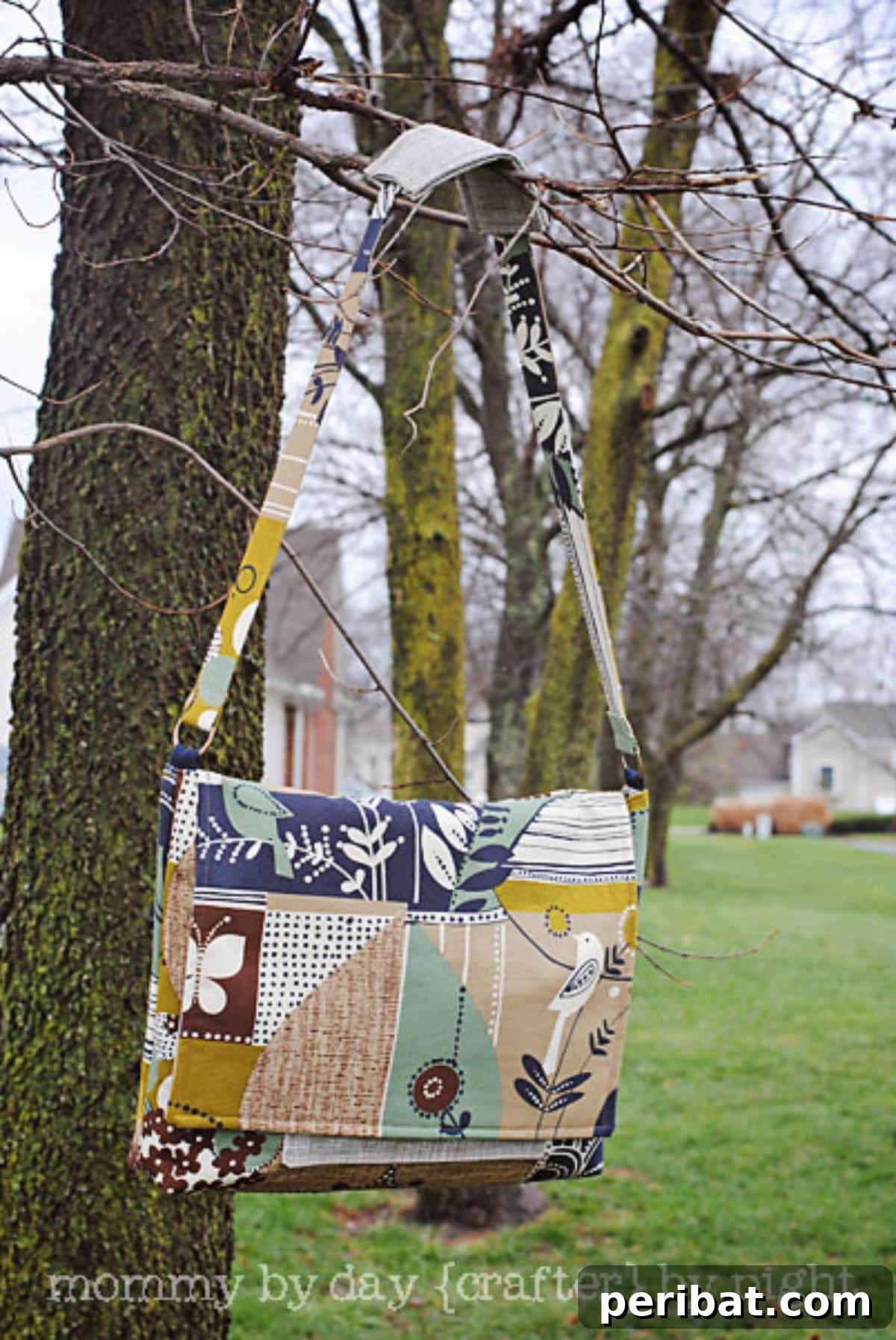 An adorable A Little Birdie Messenger Bag, featuring cute bird motifs and pastel colors, perfect for kids or the young at heart.