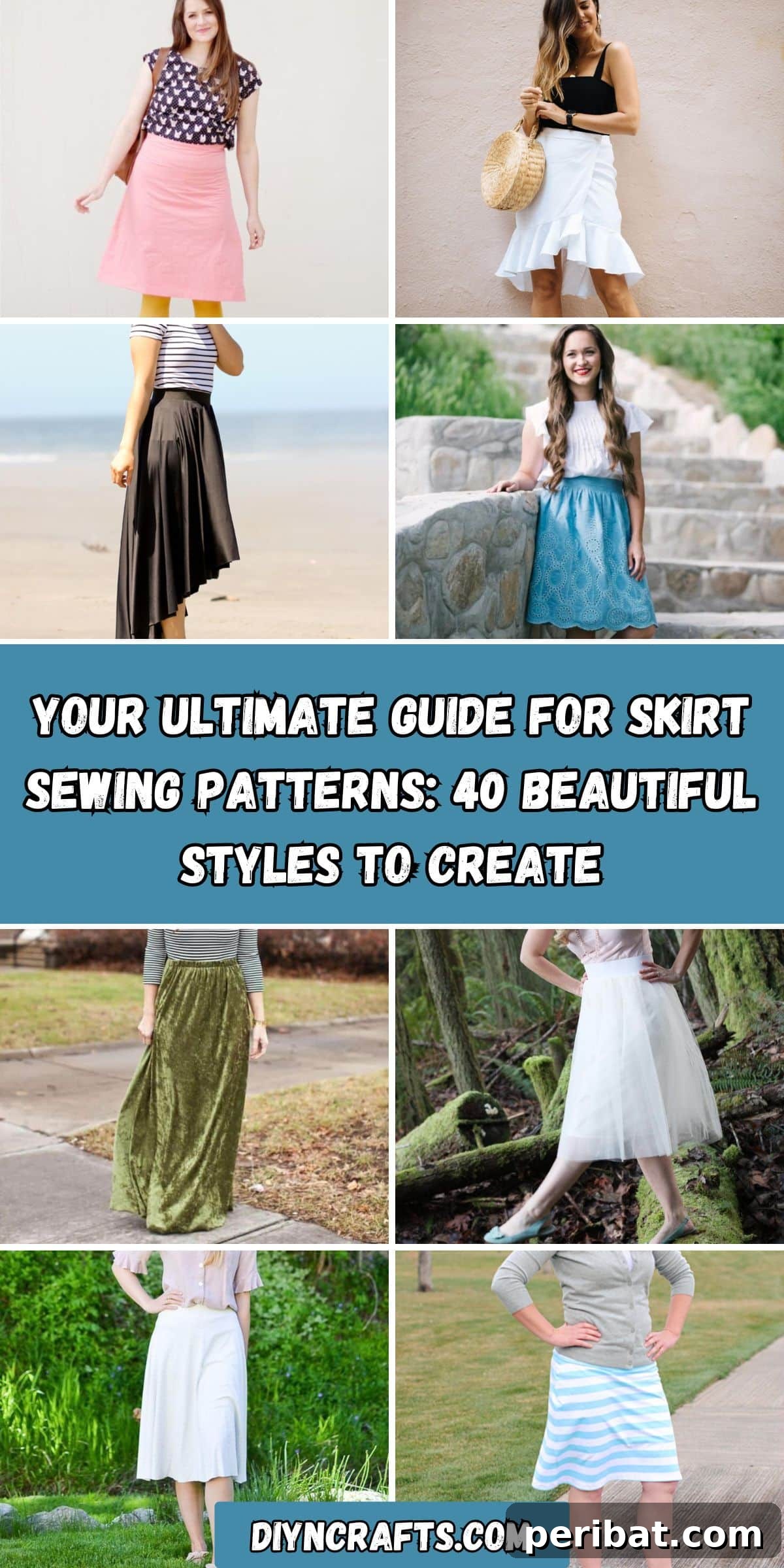 40 Chic Skirt Patterns for Every Style 2 Your Ultimate Guide to Skirt Sewing Patterns: A Collection of 40 Beautiful DIY Styles to Create