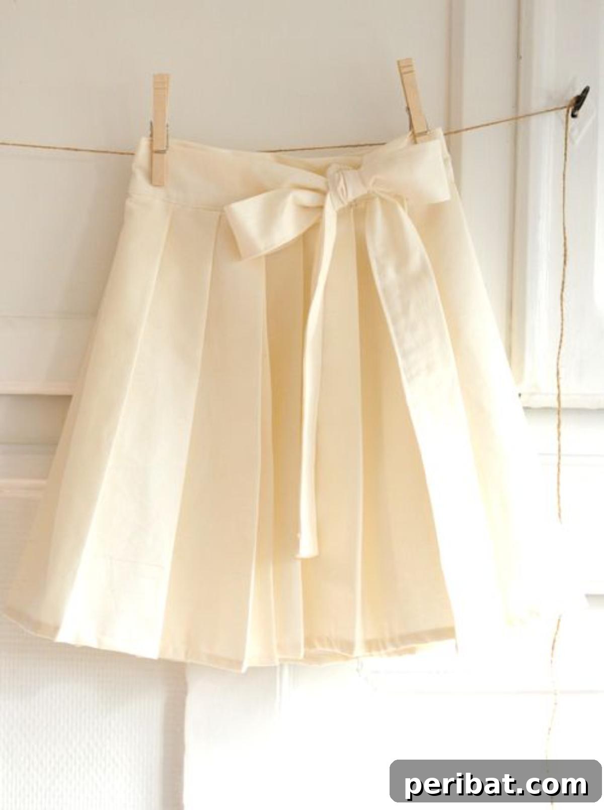 40 Chic Skirt Patterns for Every Style 27 Pleated Wrap Skirt Easy Sewing Tutorial