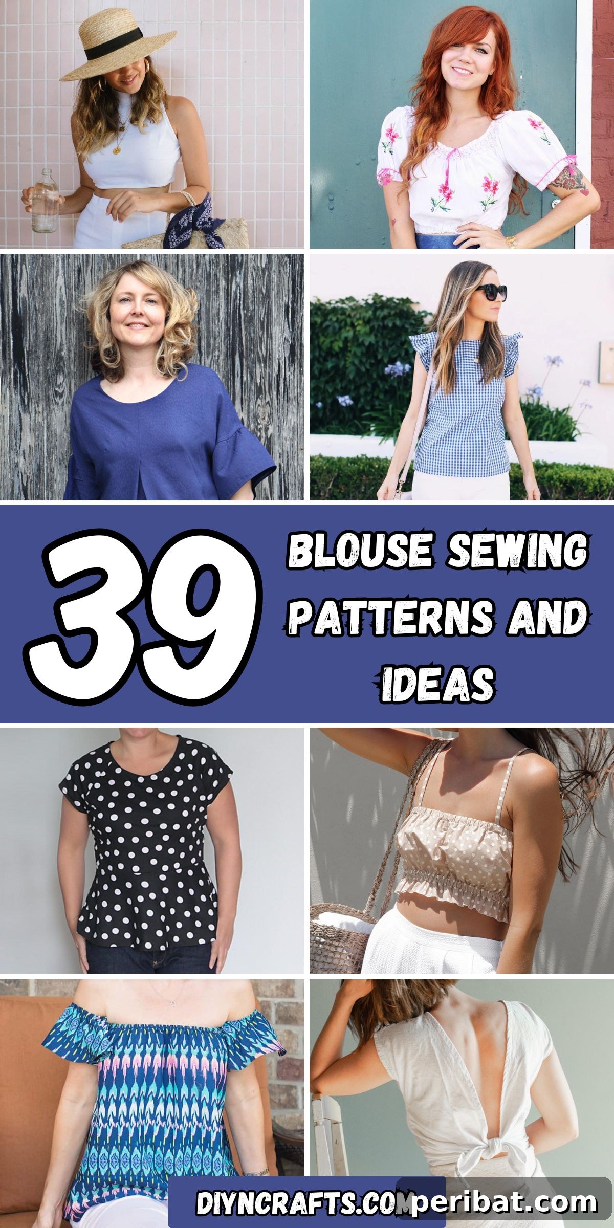 39 Stylish Blouse Sewing Projects 2 39 Blouse Sewing Patterns and Ideas collage.