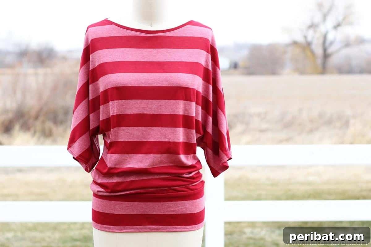 39 Stylish Blouse Sewing Projects 30 Dolman Style Top With Banded Bottom