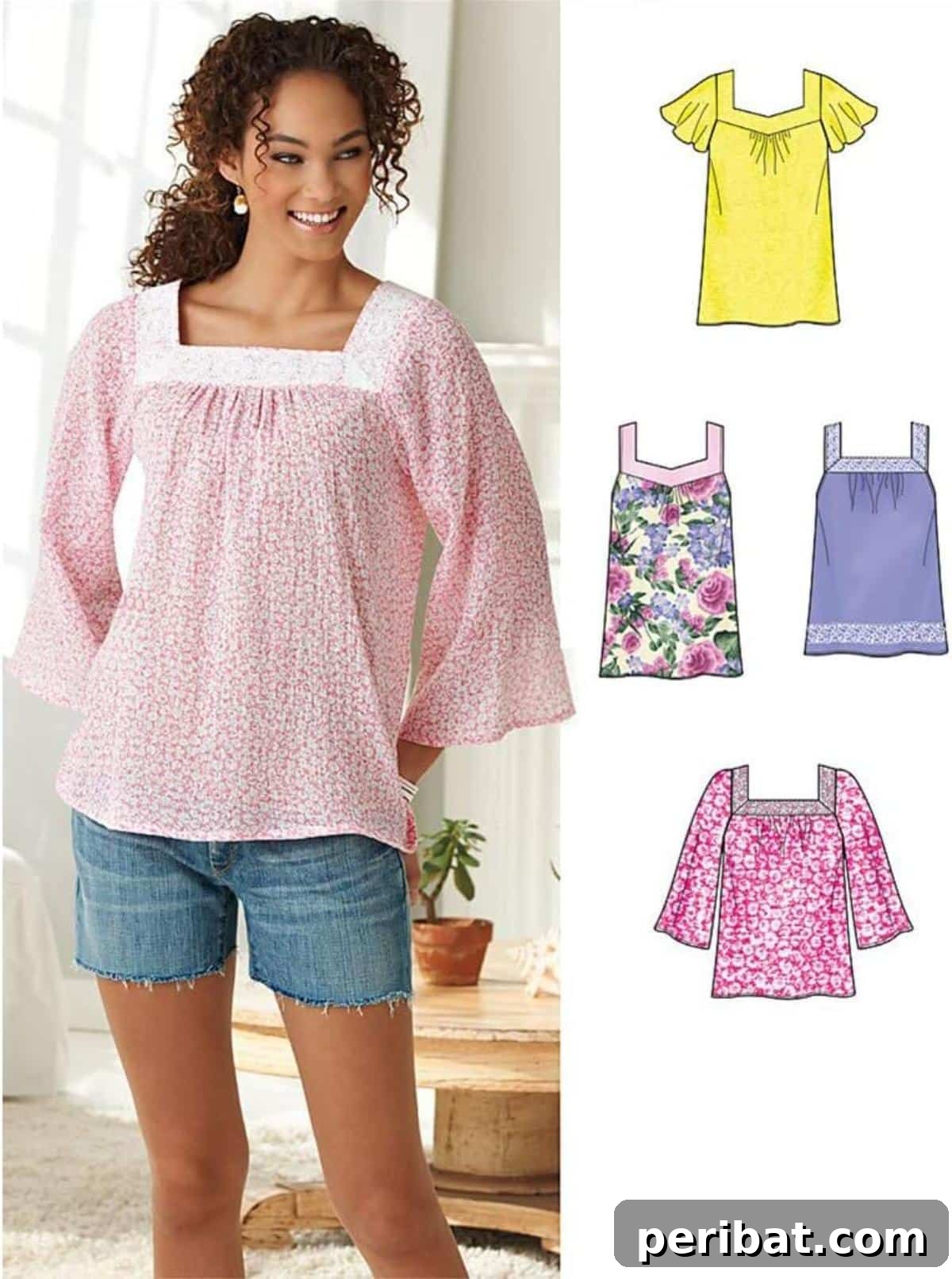 39 Stylish Blouse Sewing Projects 41 Misses’ Pullover Top in Two Lengths