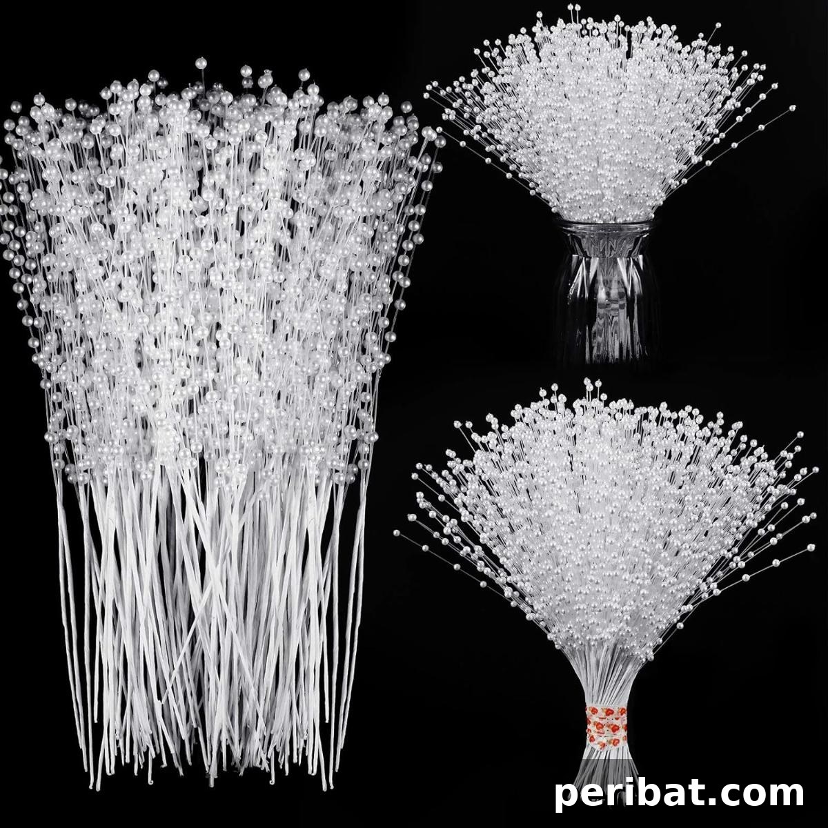 Craft Your Dream Wedding: 20 DIY Accessory Ideas 20 A selection of elegant string pearl stick garland beads, ideal for crafting wedding bouquets, wreaths, and centerpieces, adding a classic touch.