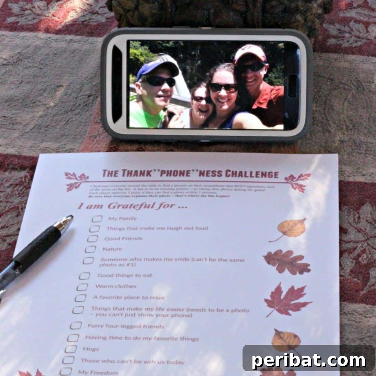 Thanksgiving Gratitude Photo Scavenger Hunt Game
