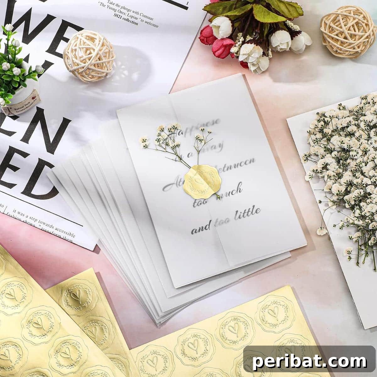 Stunning DIY Wedding Invites: 33 Creative Ideas and Starter Kits 33 Natural Dried Pressed Flowers Wedding Invitations