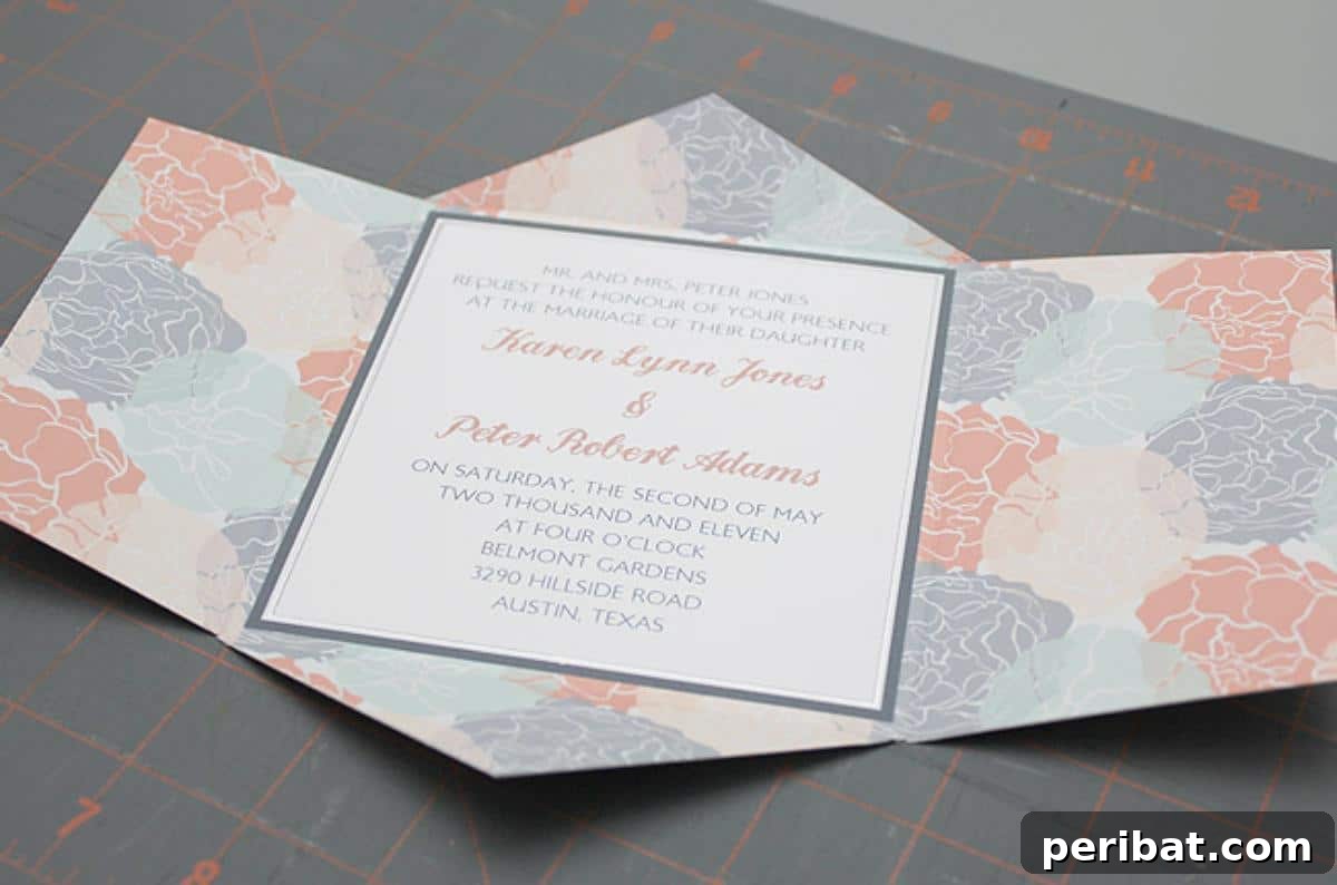 Stunning DIY Wedding Invites: 33 Creative Ideas and Starter Kits 8 Peachy Keen Pouchette Invitation