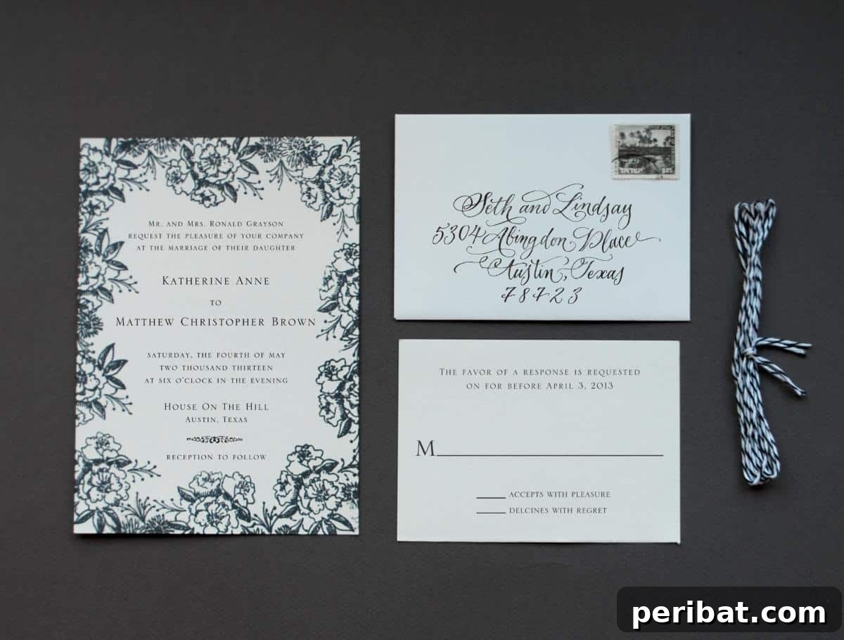 Stunning DIY Wedding Invites: 33 Creative Ideas and Starter Kits 9 DIY Rubber Stamp Floral Wedding Invitations