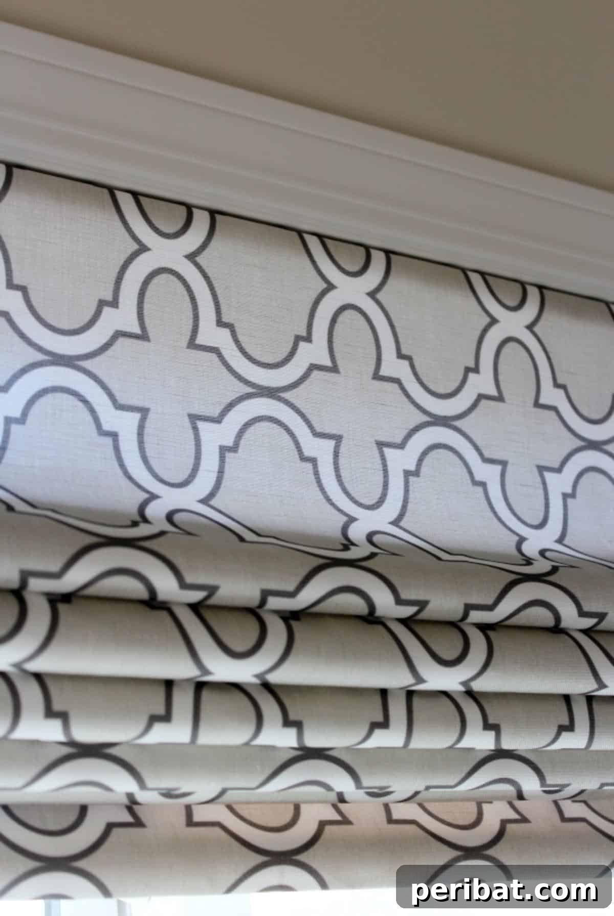 20 Clever DIY Roman Shade Ideas 16 DIY Roman Shade Using Spoonflower Fabric, showcasing vibrant, custom patterns.