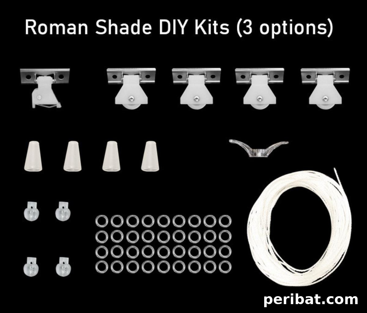 20 Clever DIY Roman Shade Ideas 19 DIY Roman Shade Hardware Kit, offering multiple styling choices.