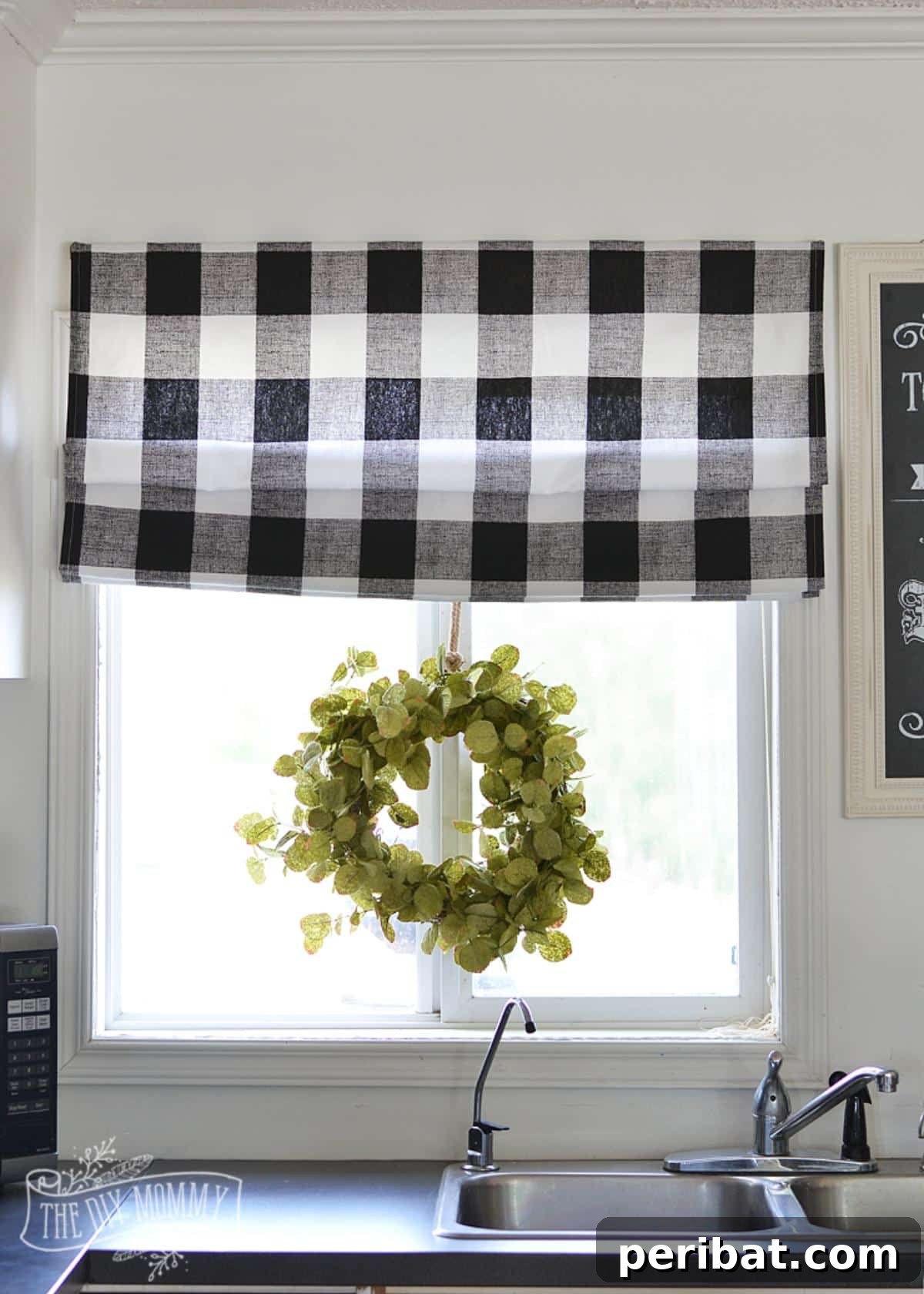 20 Clever DIY Roman Shade Ideas 4 Stylish and Tailored-Looking DIY Roman Shade with crisp, neat folds.