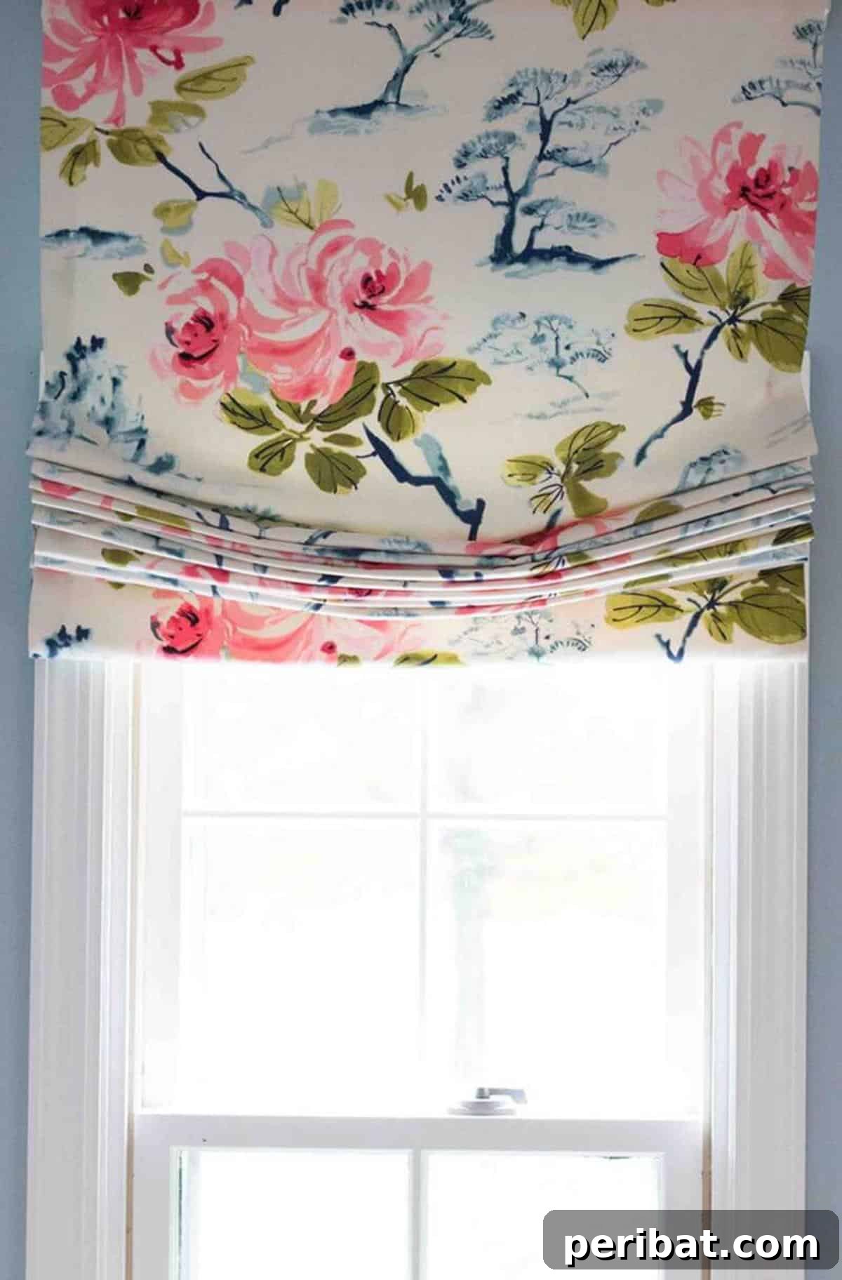 20 Clever DIY Roman Shade Ideas 5 DIY Roman Shade showcasing a simple yet elegant design.