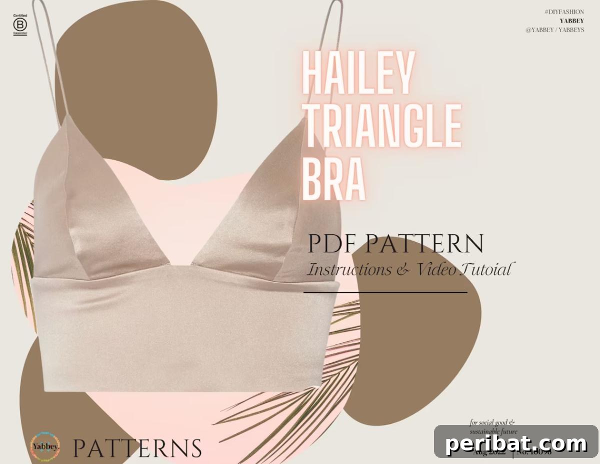 Hailey Triangle Bra / Bralette Digital Sewing Pattern