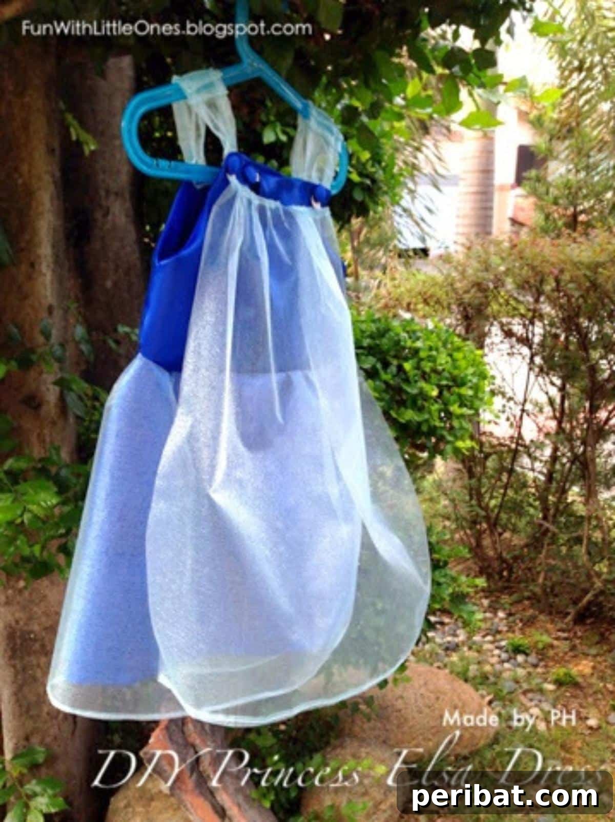 Unlock Your Creativity: 38 Beginner Sewing Projects 12 A DIY Princess Elsa Dress, shimmering and elegant, perfect for dress-up.