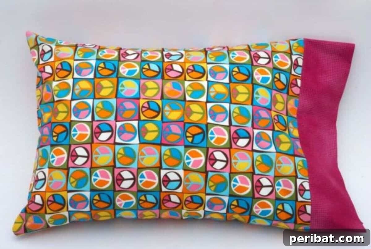 Unlock Your Creativity: 38 Beginner Sewing Projects 16 A beautifully patterned DIY Pillowcase, showcasing custom fabric choices.