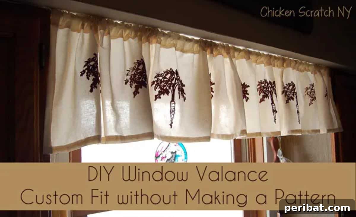 Unlock Your Creativity: 38 Beginner Sewing Projects 21 An elegant Custom Window Valance, demonstrating how to create your own unique pattern.