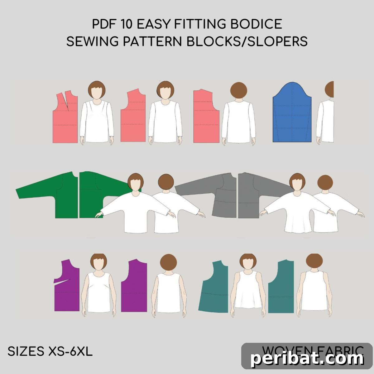 Unlock Your Creativity: 38 Beginner Sewing Projects 38 A Dartless Bodice Pattern, adaptable for both sleeved and sleeveless designs.
