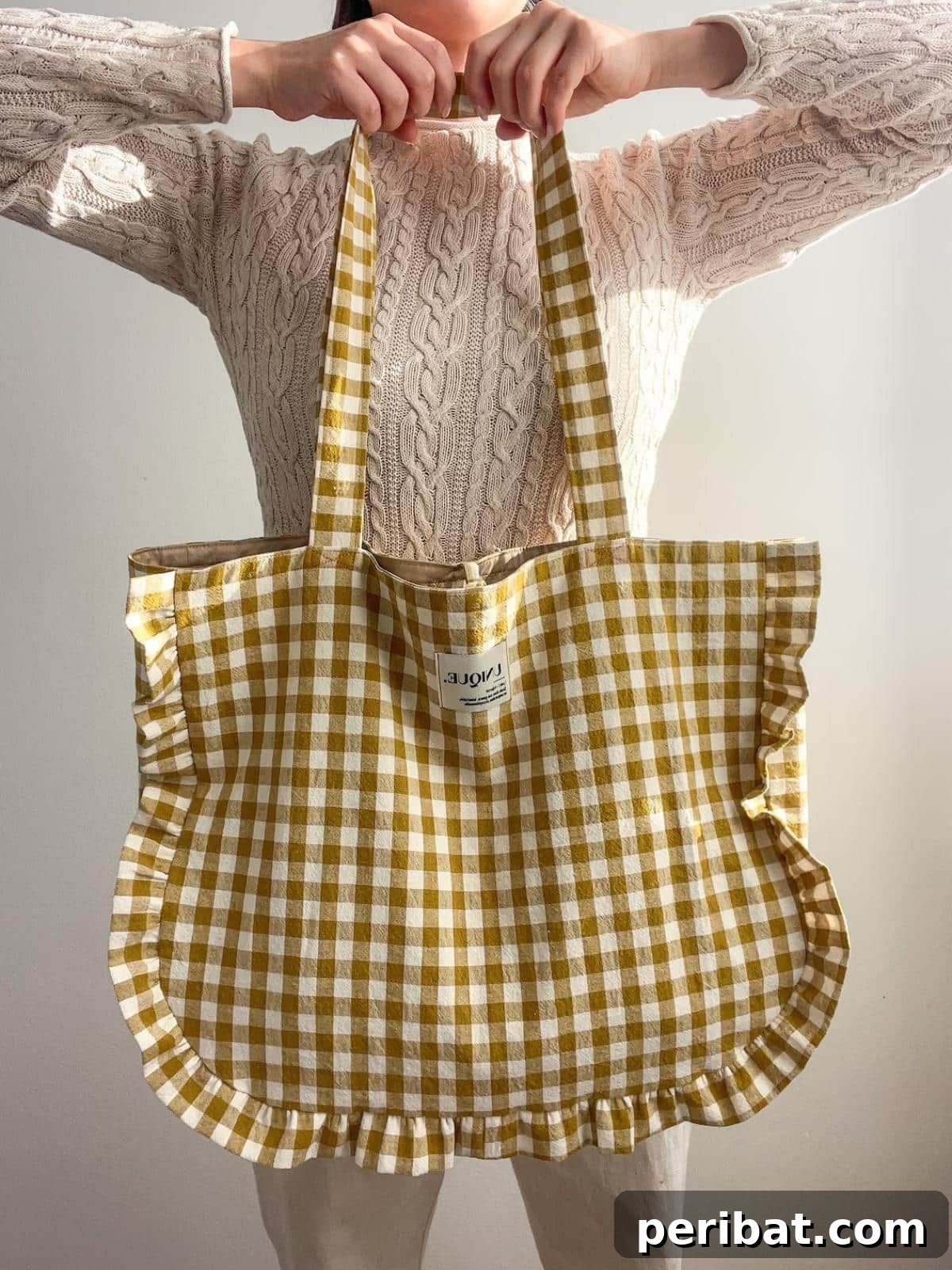 Unlock Your Creativity: 38 Beginner Sewing Projects 40 A fashionable Ruffle Big Shoulder Bag, combining functionality with stylish ruffle detailing.