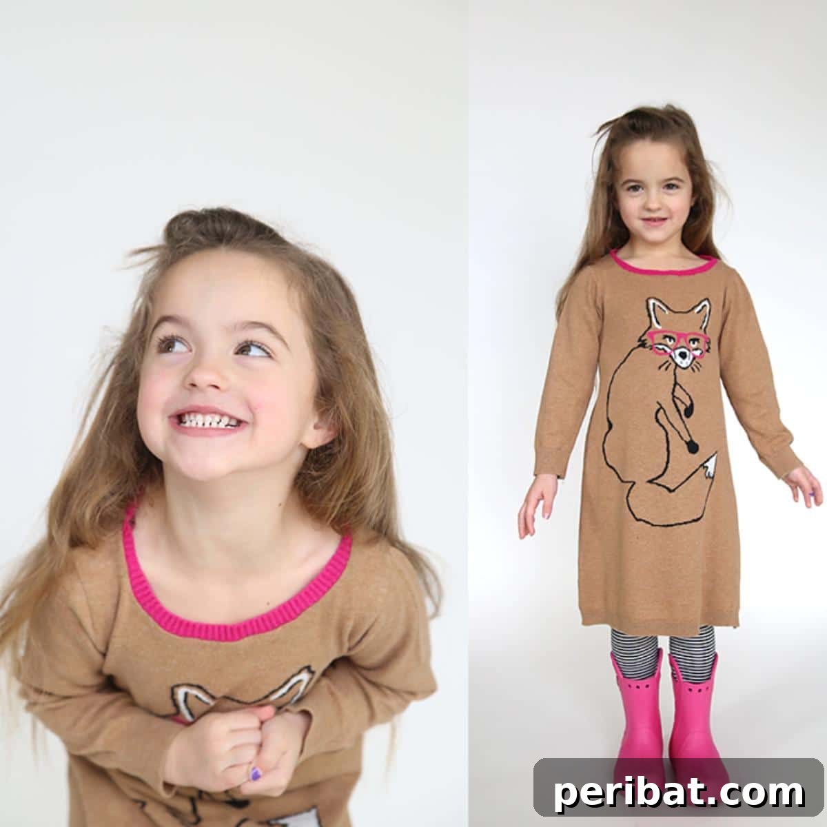 Unlock Your Creativity: 38 Beginner Sewing Projects 10 Before and after transformation of a Sweater To Dress Upcycle, showing a stylish new dress.