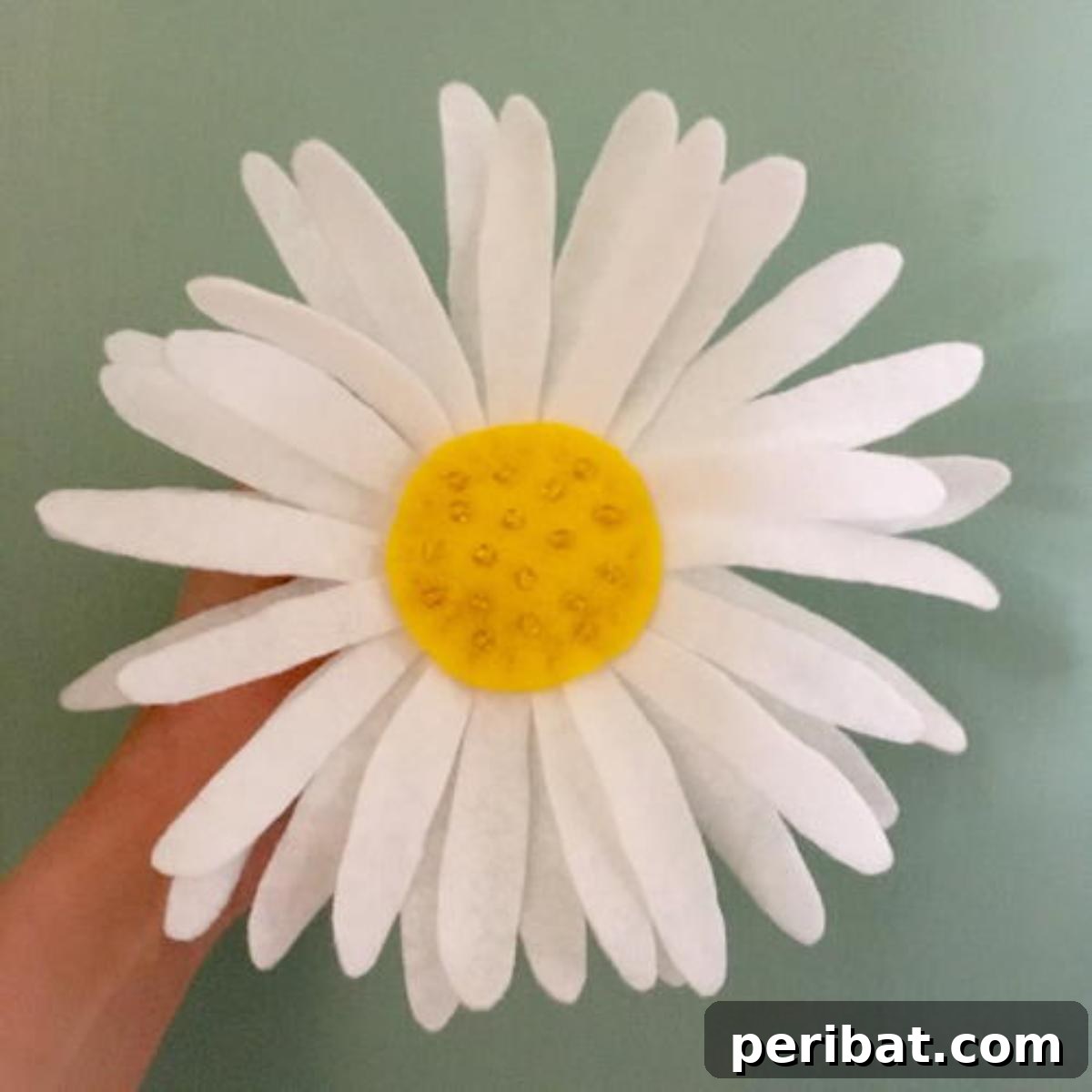Groovy Garments: 38 70s Sewing Patterns for Timeless Style 33 Big Daisy Fabric Flower Pin