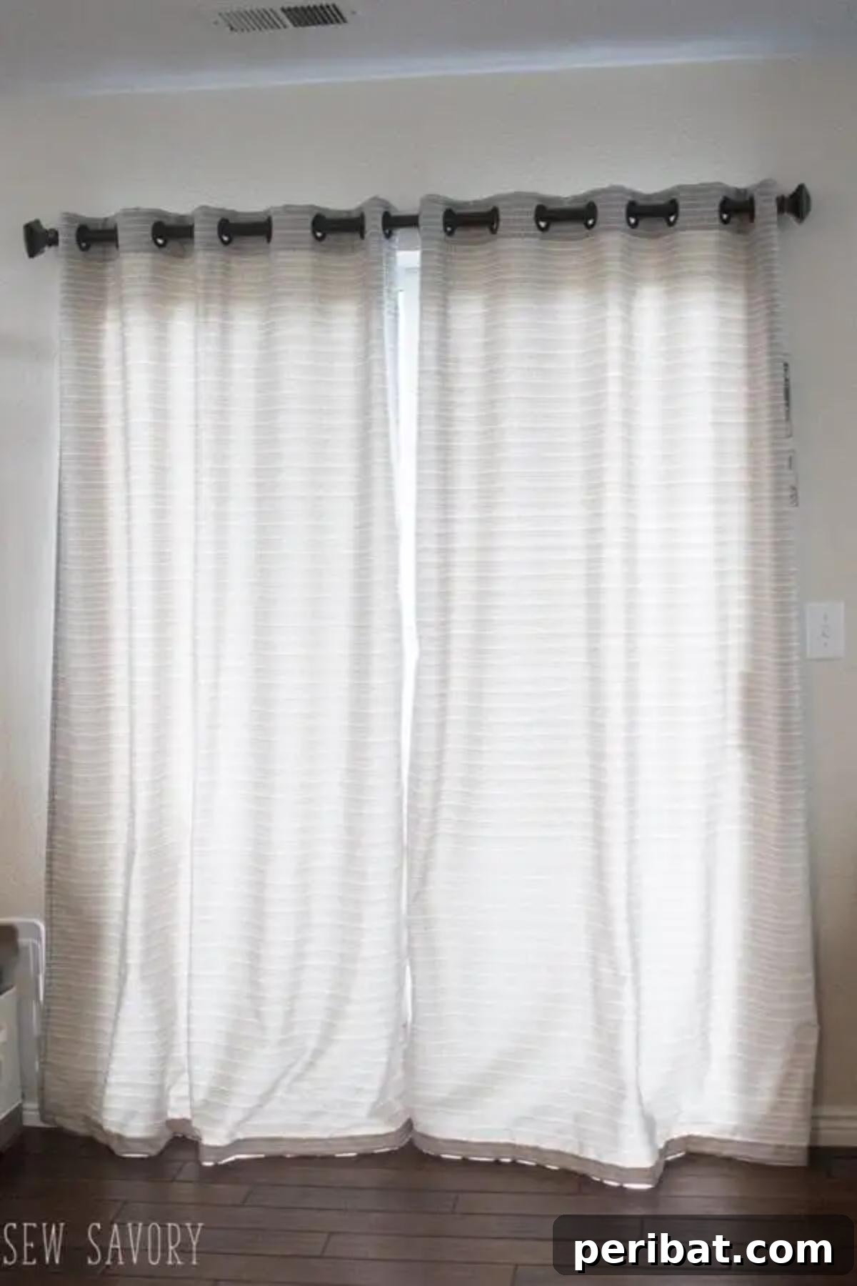 DIY Curtains With Grommets, offering a modern and easy-to-slide curtain solution.